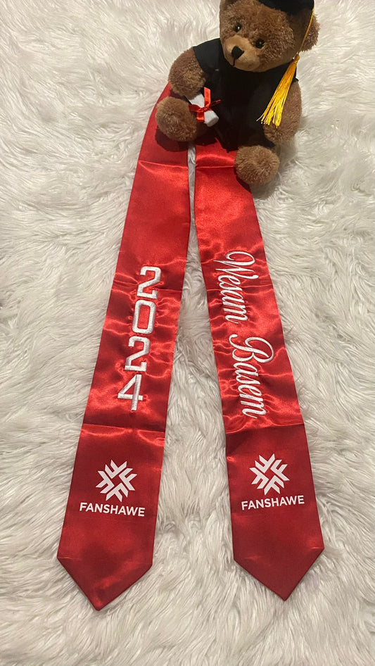 Custom Satin Graduation stole