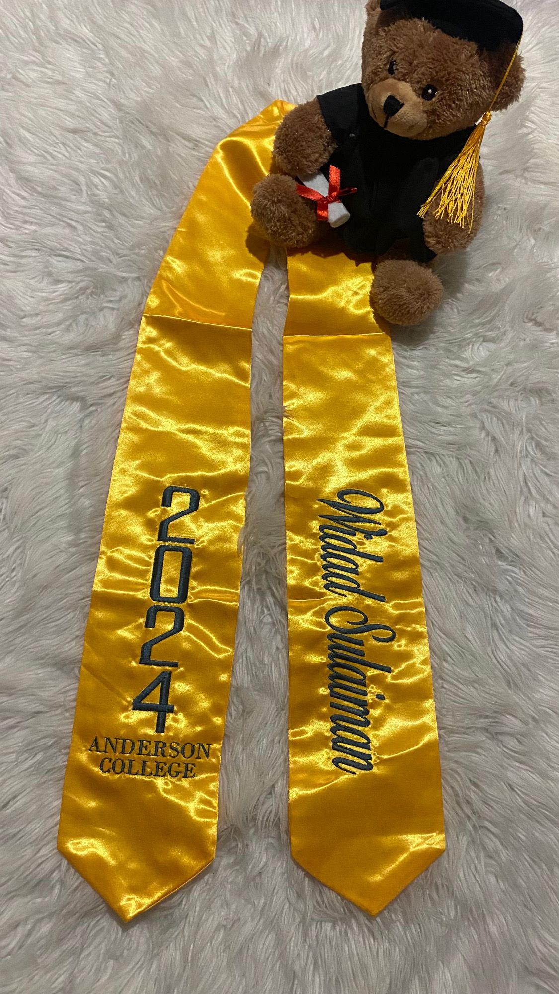 Custom Satin Graduation stole