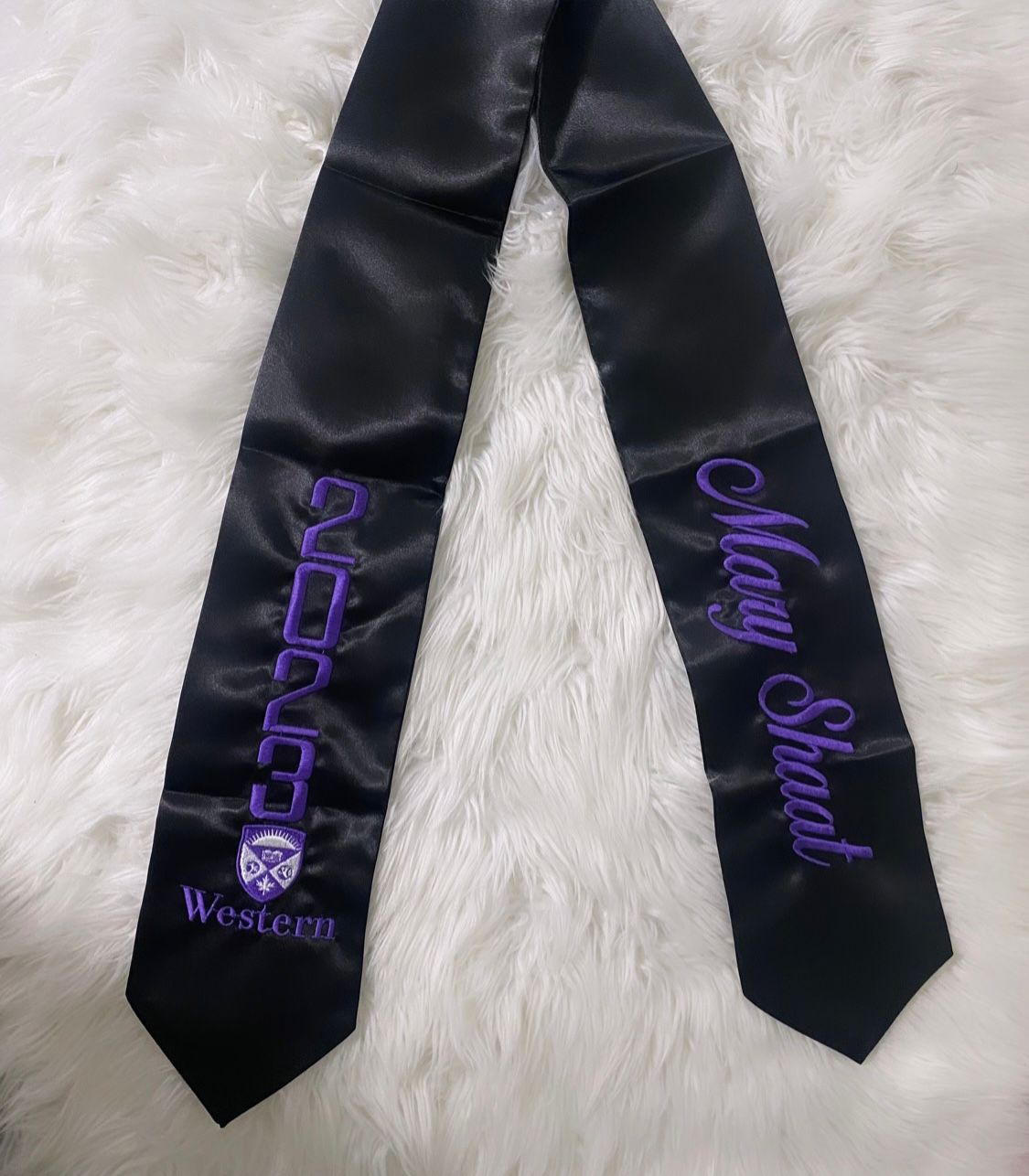 Custom Satin Graduation stole