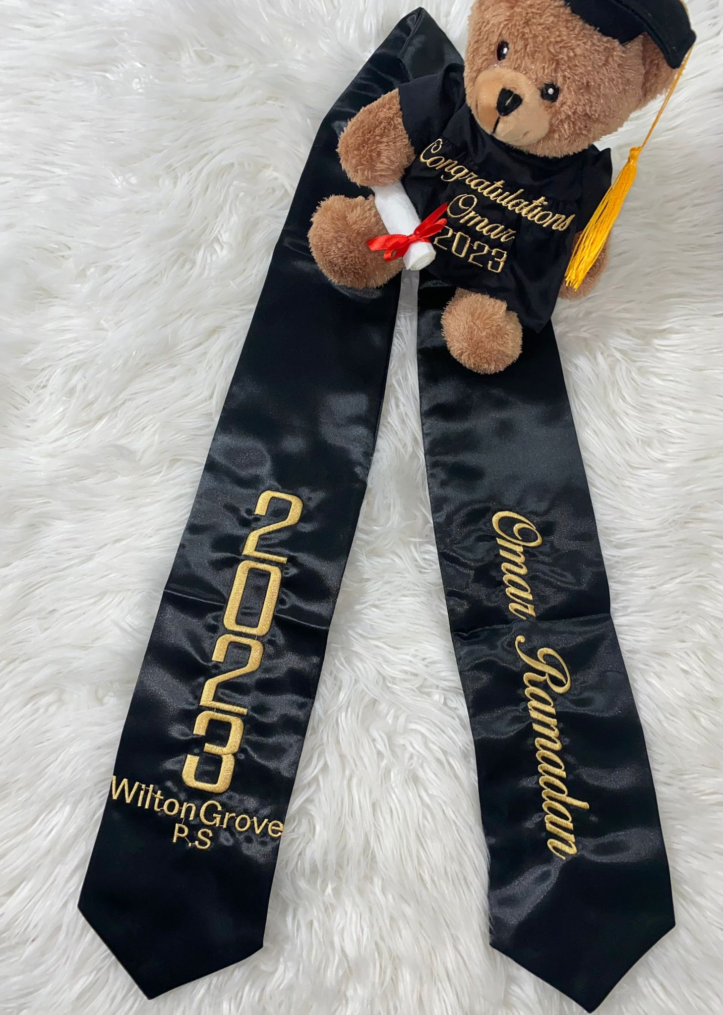 Custom Satin Graduation stole