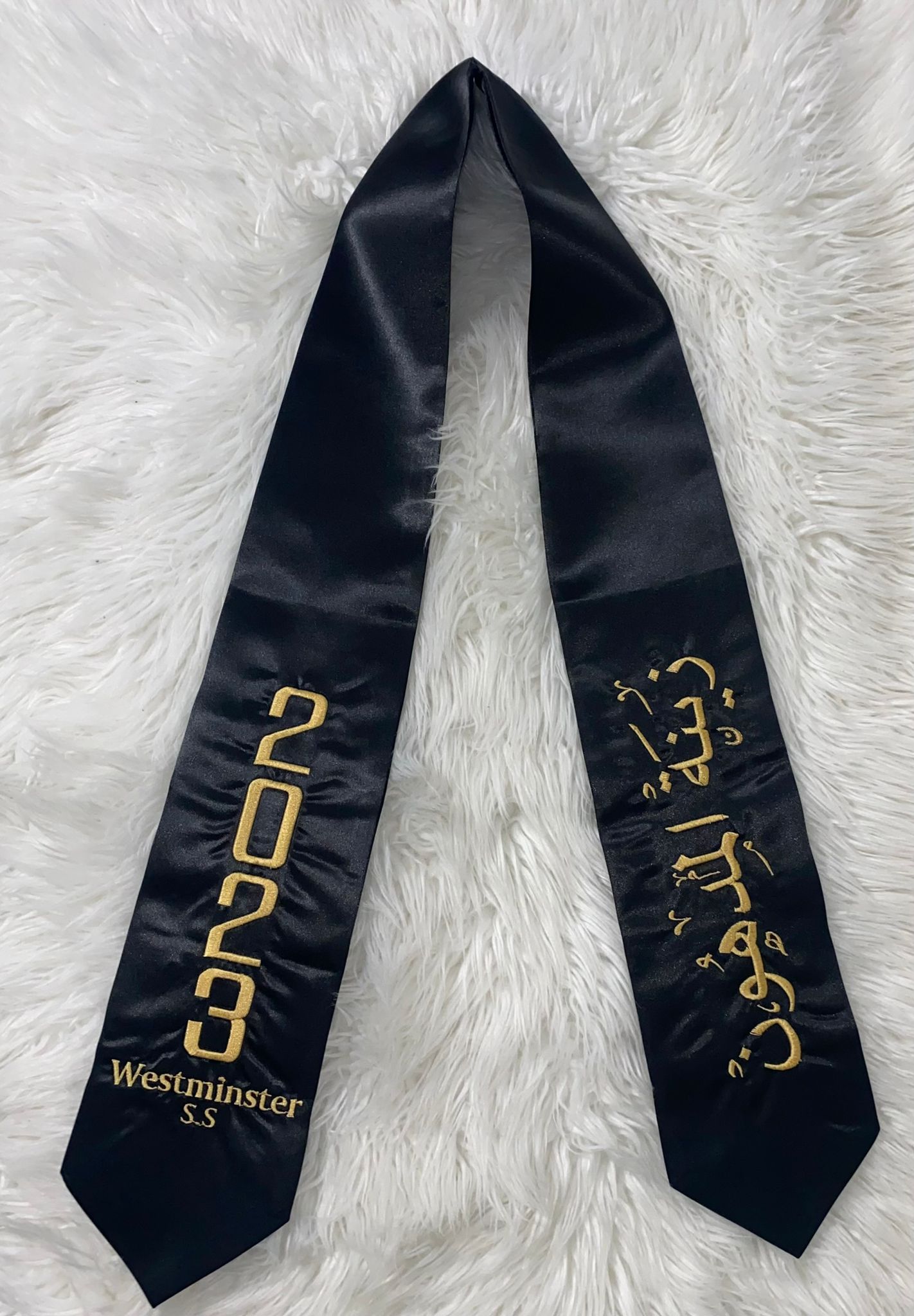 Custom Satin Graduation stole