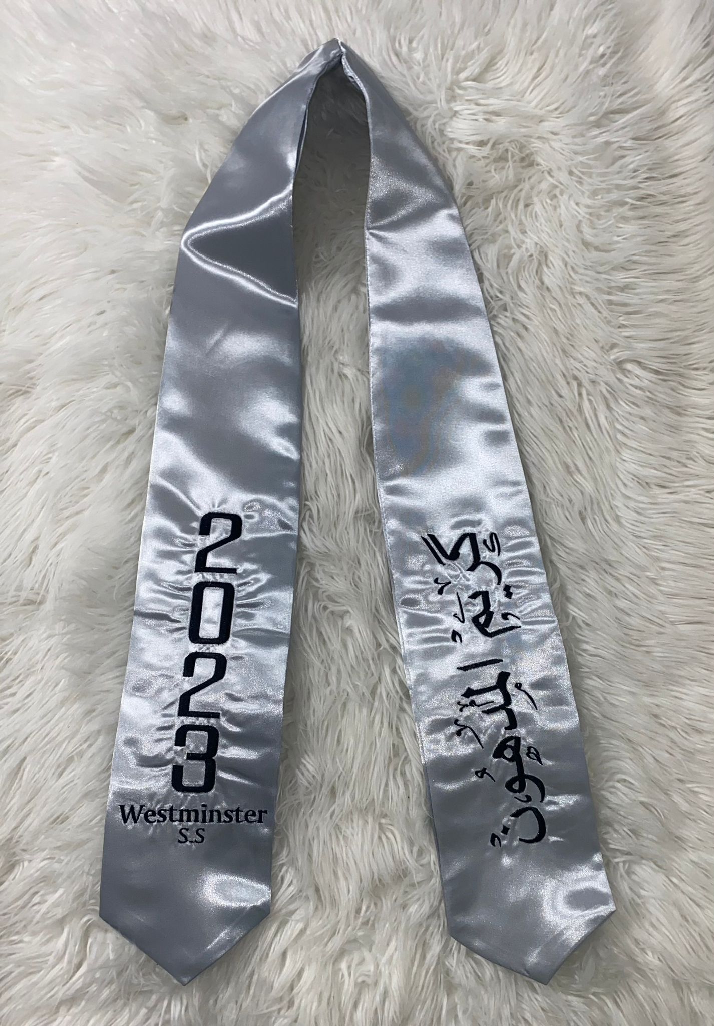 Custom Satin Graduation stole