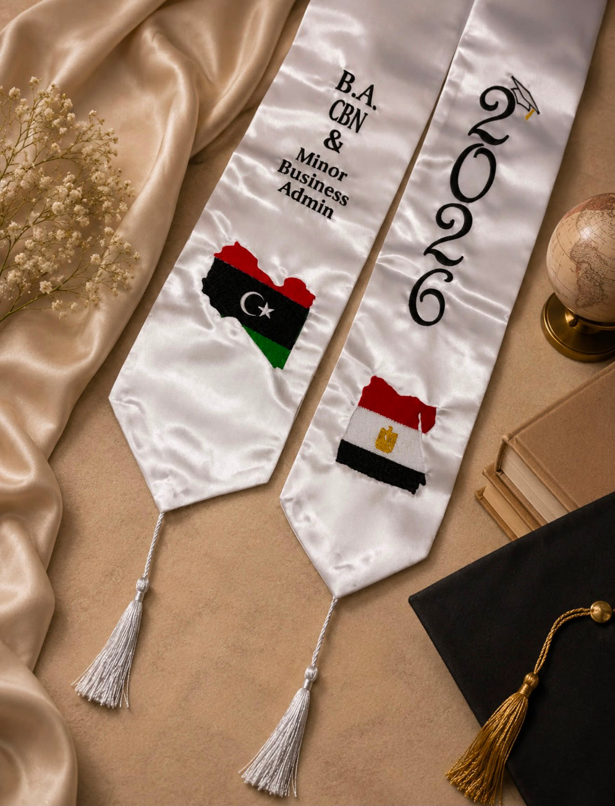 Custom Satin Graduation stole